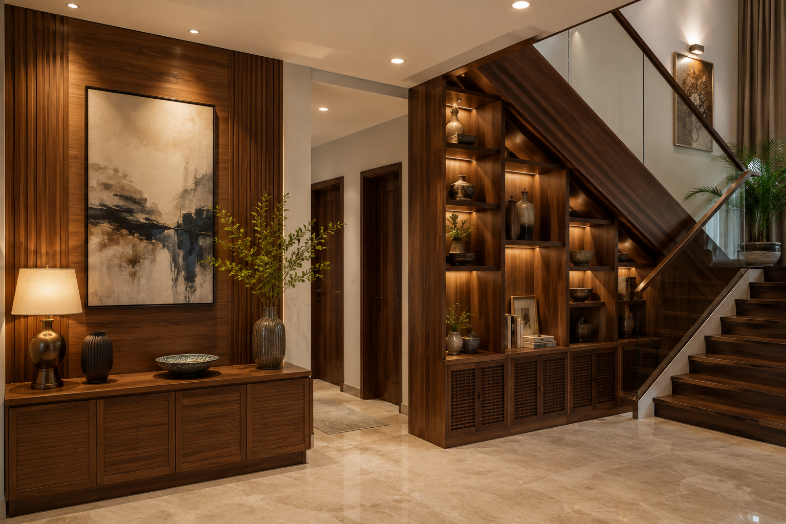 Villa wooden interior work in Gurgaon